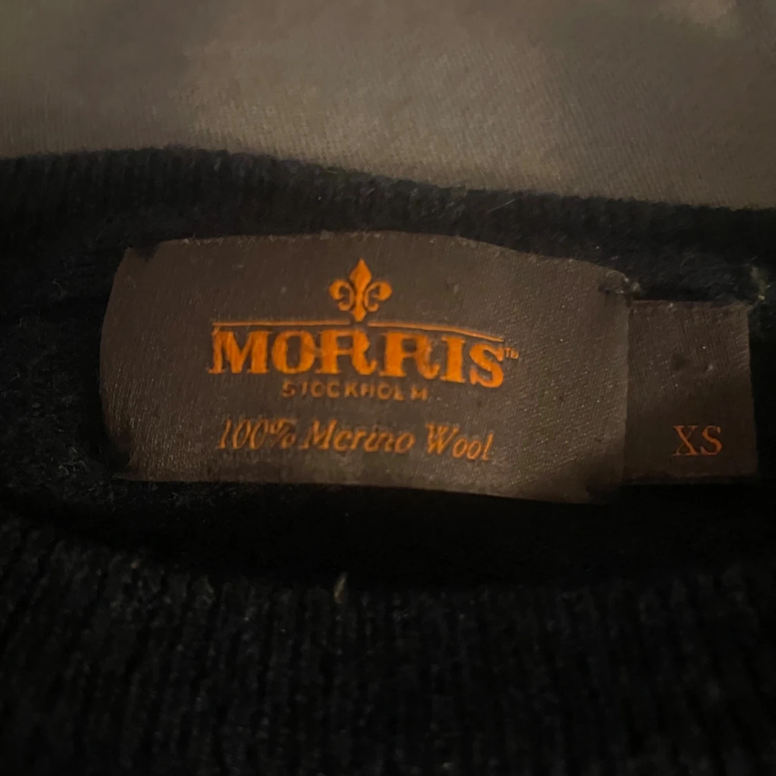 Mörkblå merinoullströja Morris XS - 2