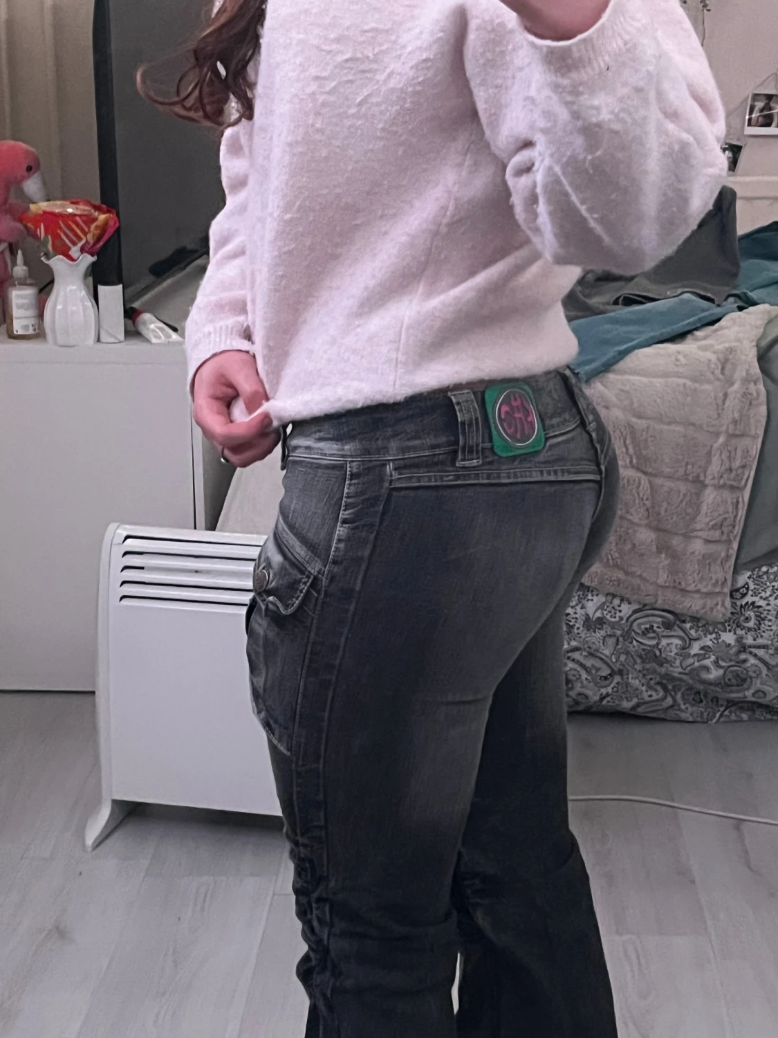 Svarta vintage jeans från märket FHO - 1