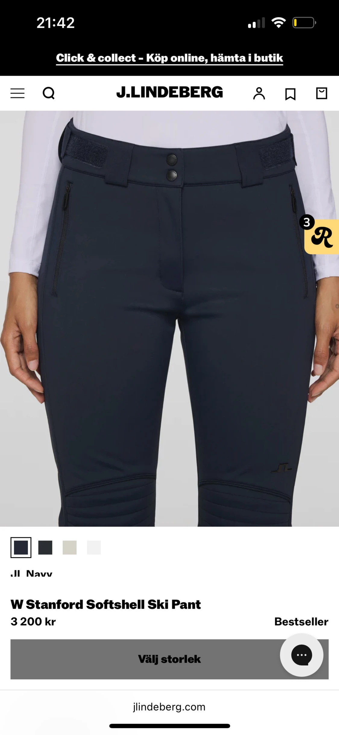 J Lindeberg skidbyxor  - 2