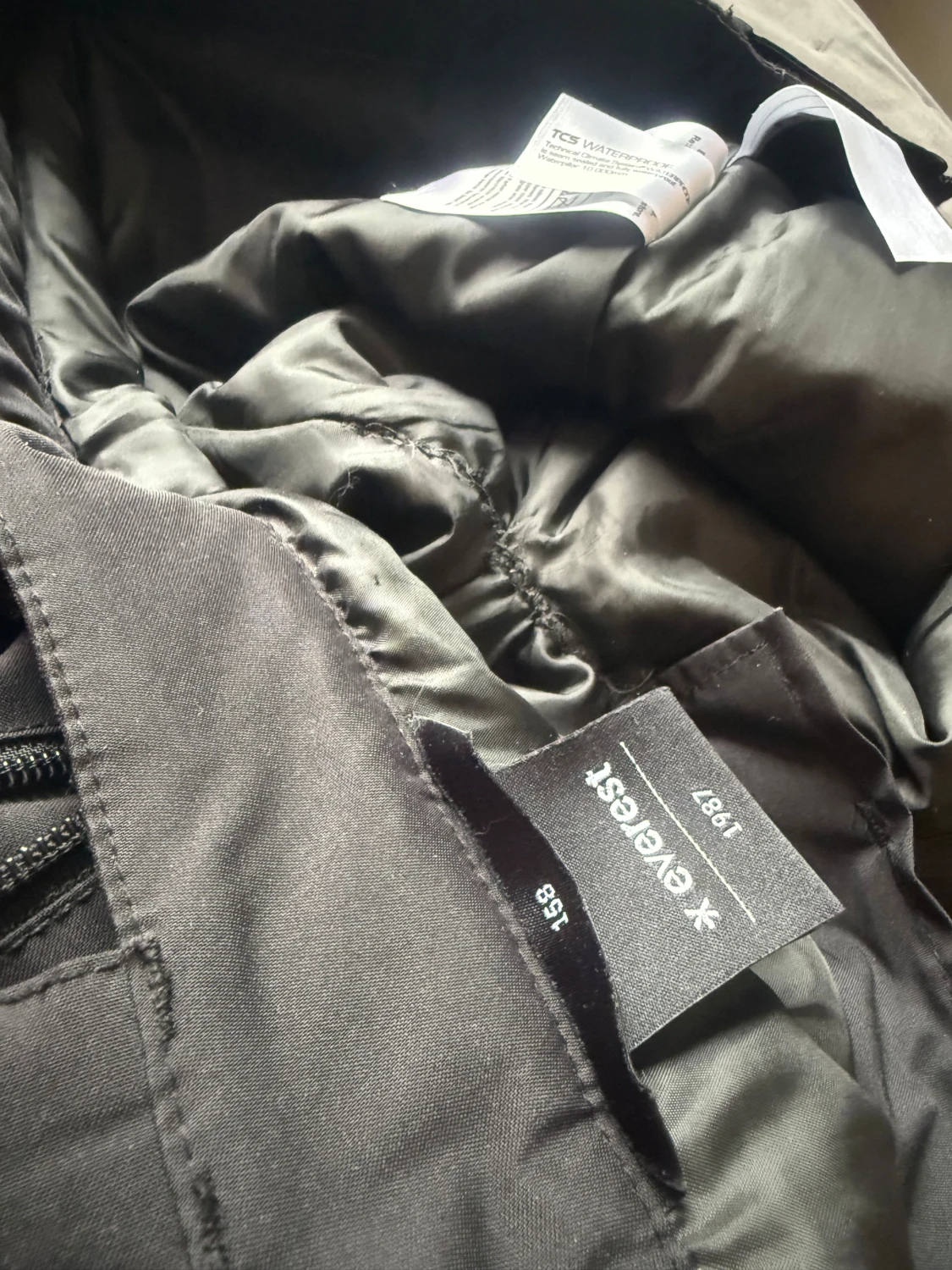 Svarta täckbyxor TCS Waterproof Everest . Stl158