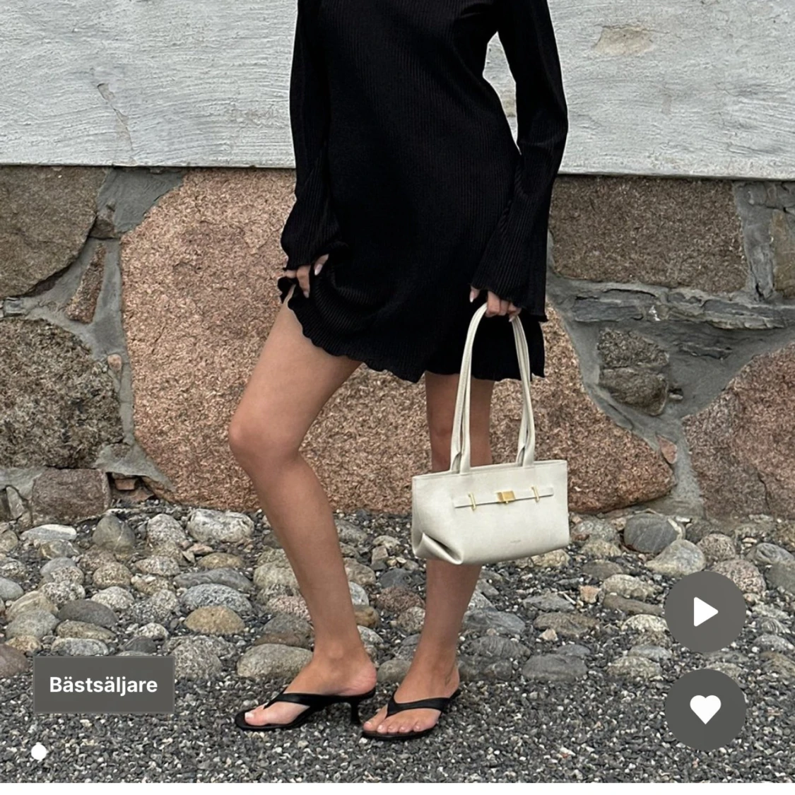 Svart ribbad kortklänning från NA-KD - 1