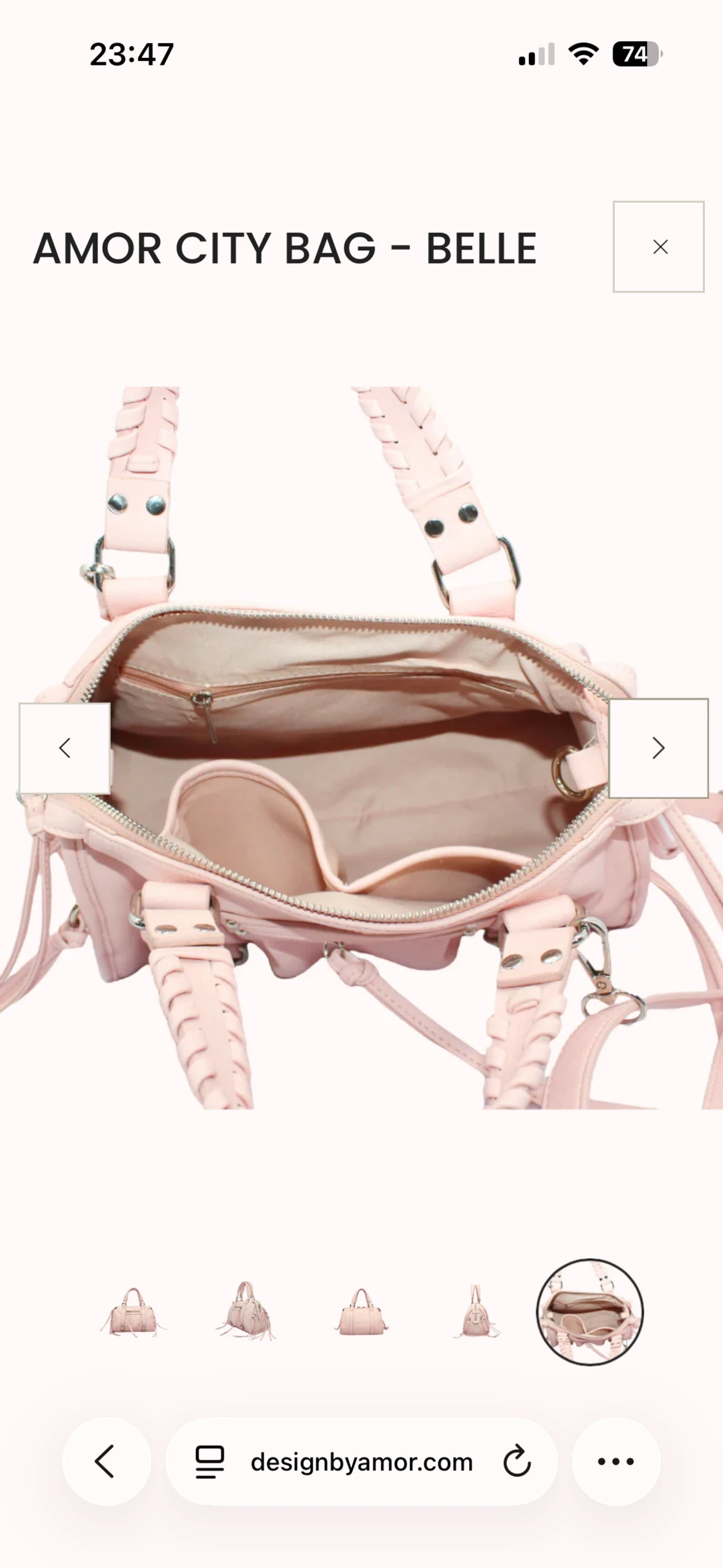 Ljusrosa handväska från Amor - 2