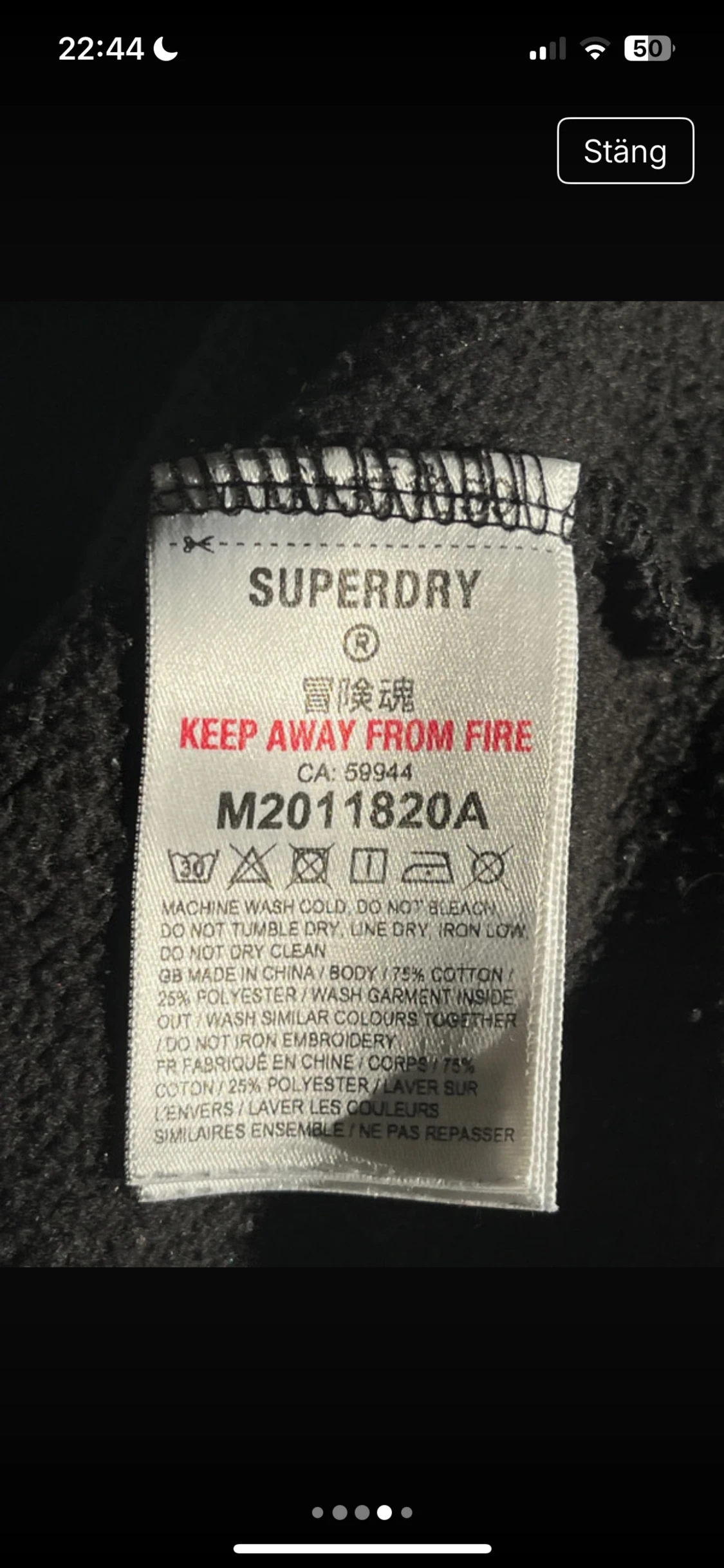 Svart Superdry hoodie med tryck - 2
