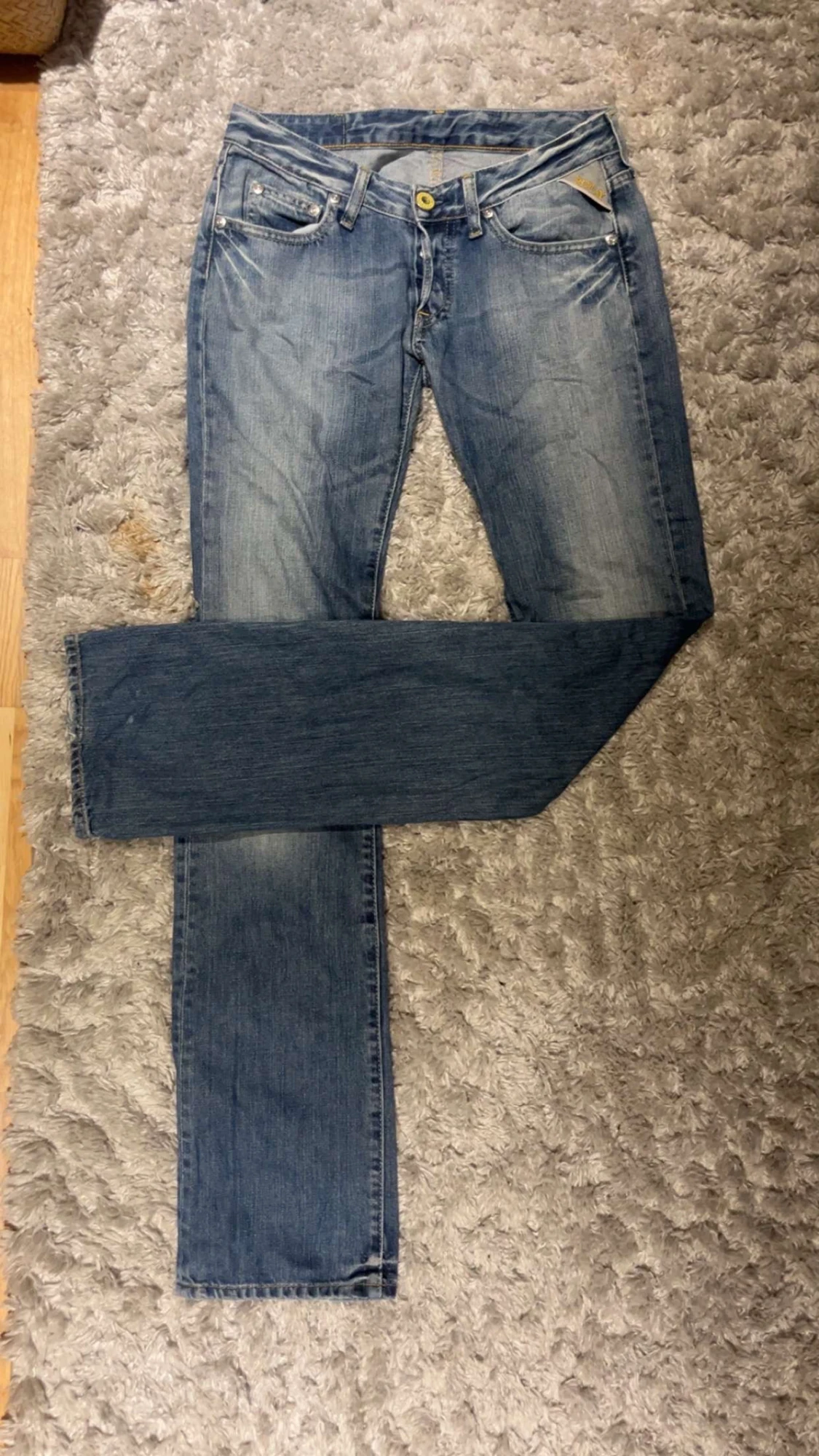 Blå Replay jeans, midwaist, straight fit - 3