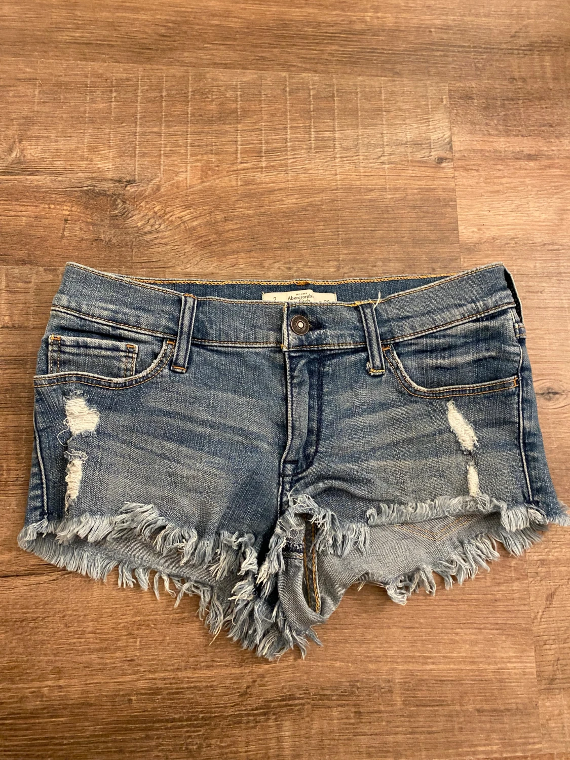 Blå jeansshorts Abercrombie & Fitch