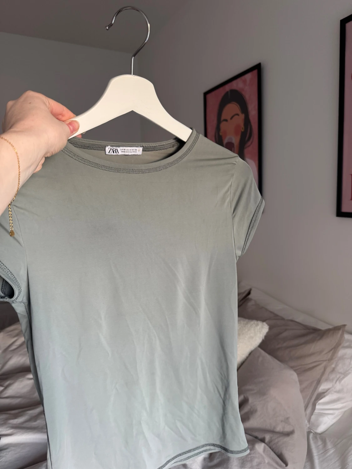 Grön kortärmad topp från Zara - 1