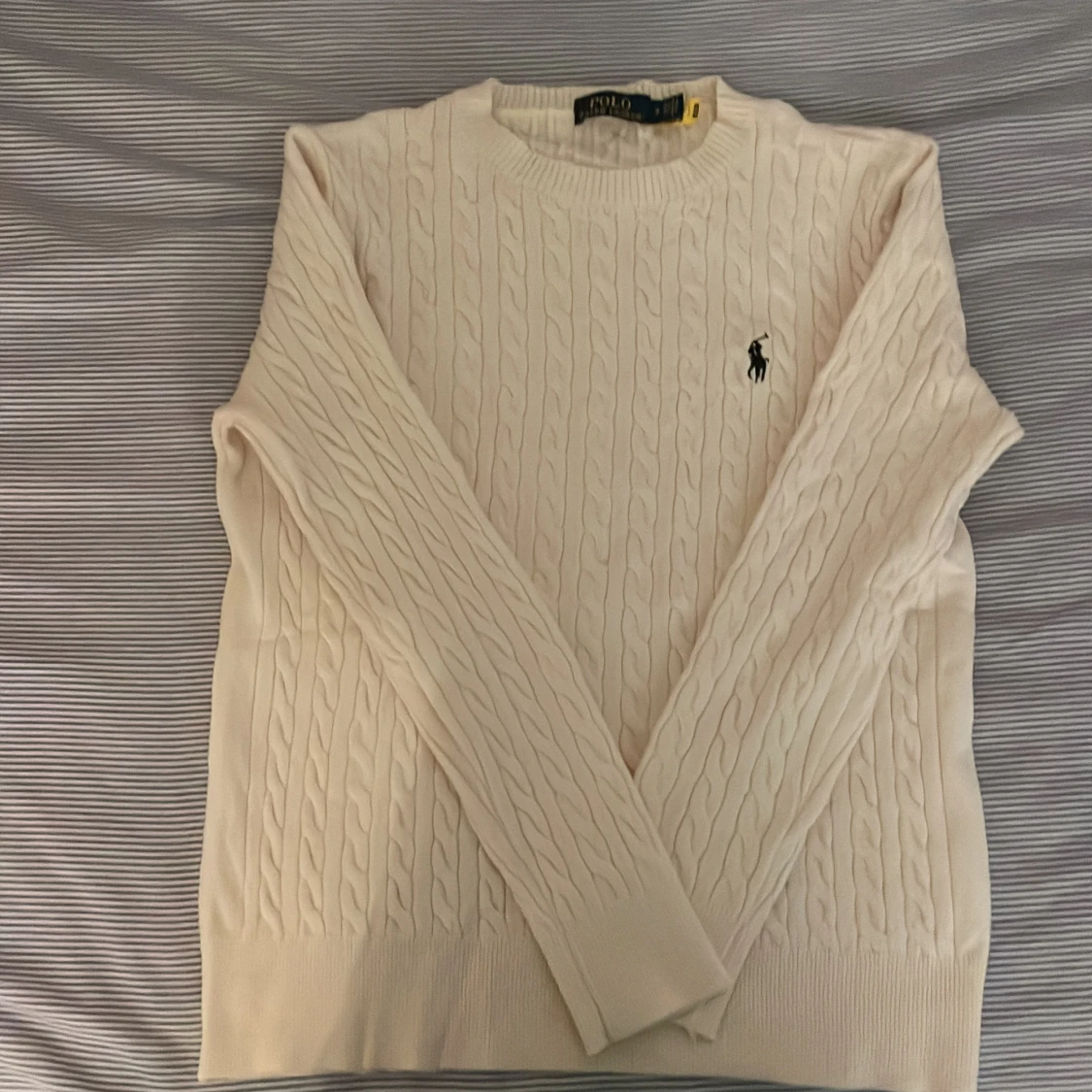 Vit kabelstickad tröja Polo Ralph Lauren - 3