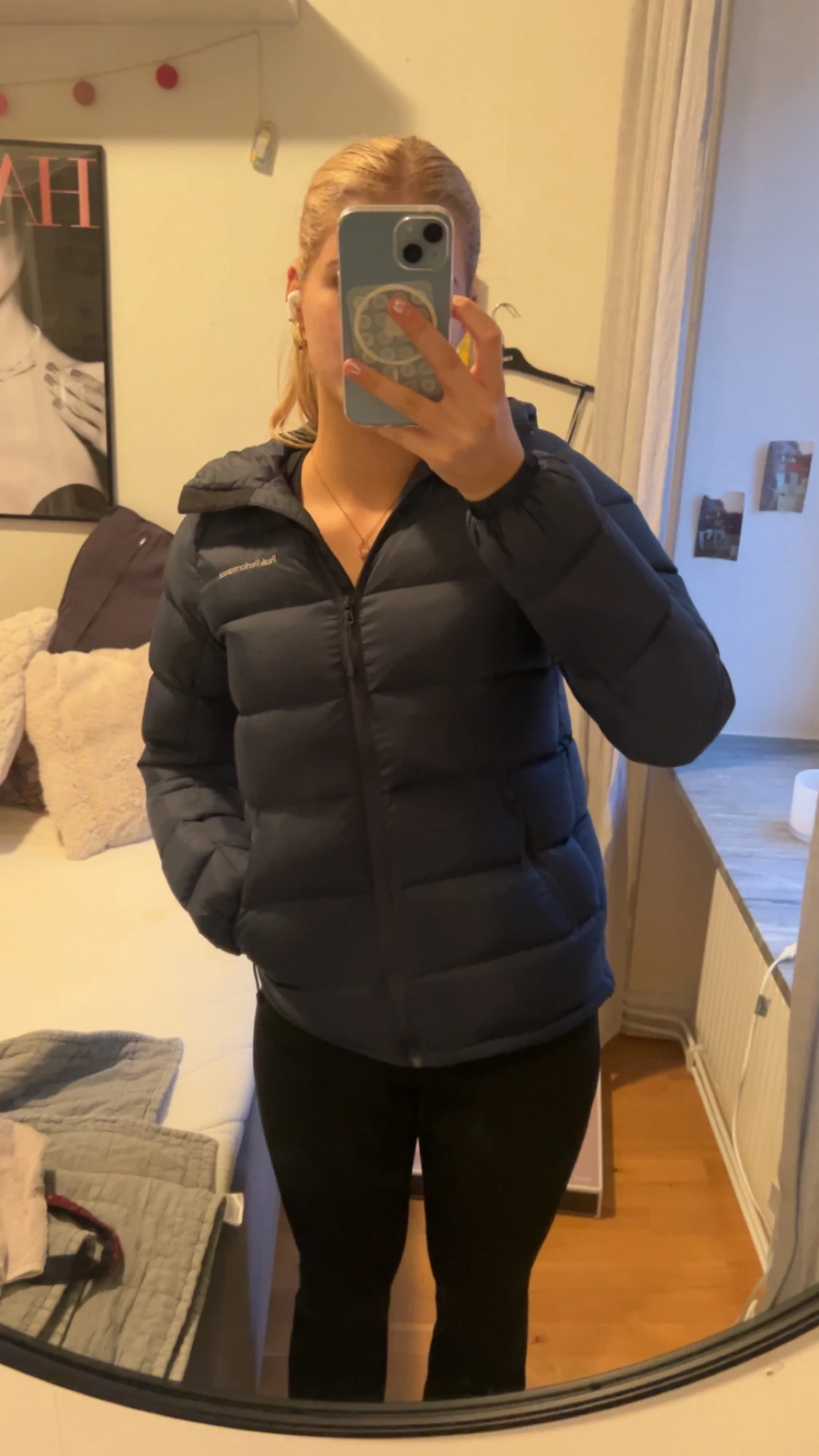 Mörkblå pufferjacka Peak Performance XS - 1