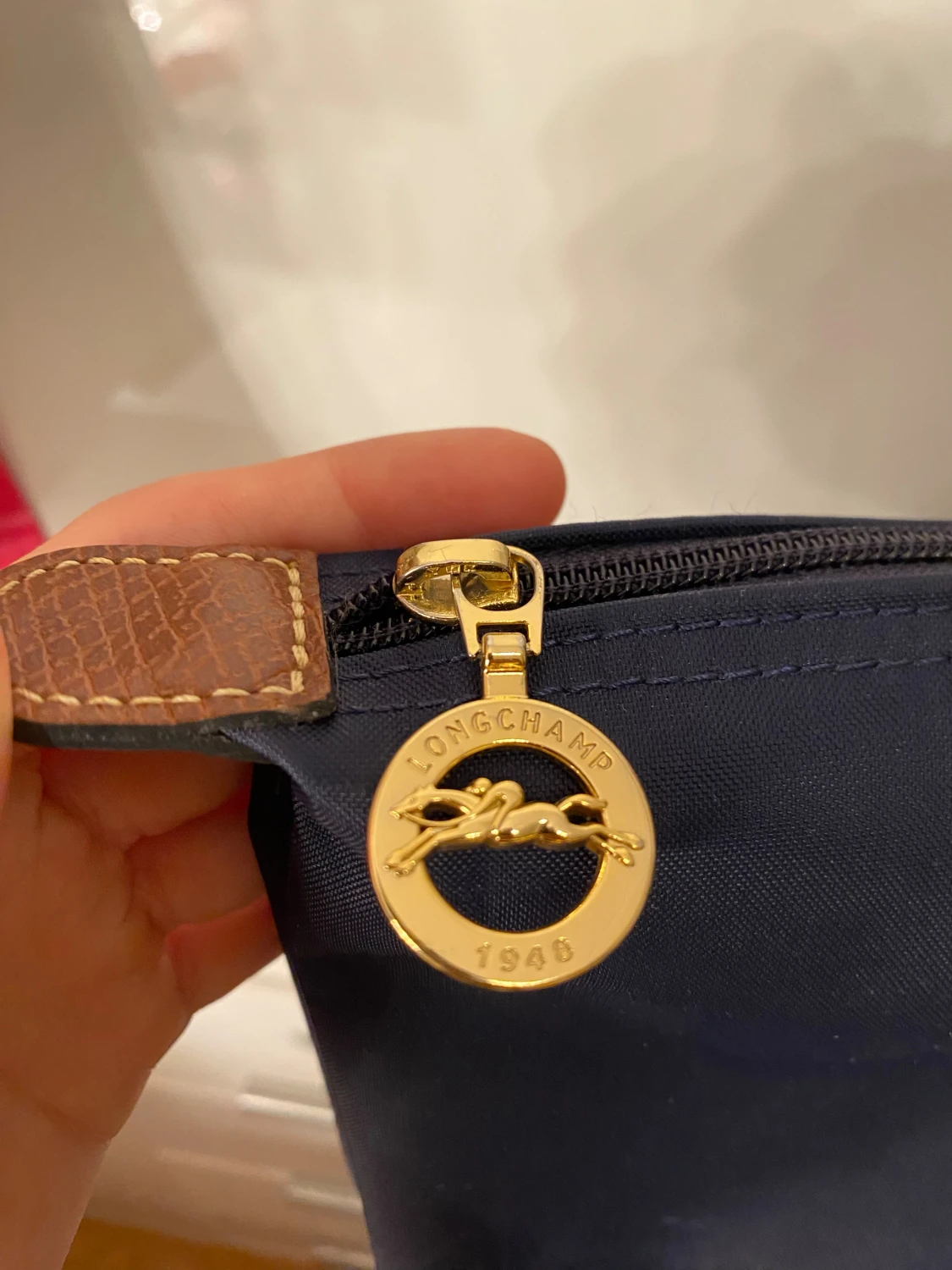 Marinblå axelväska från Longchamp - 2