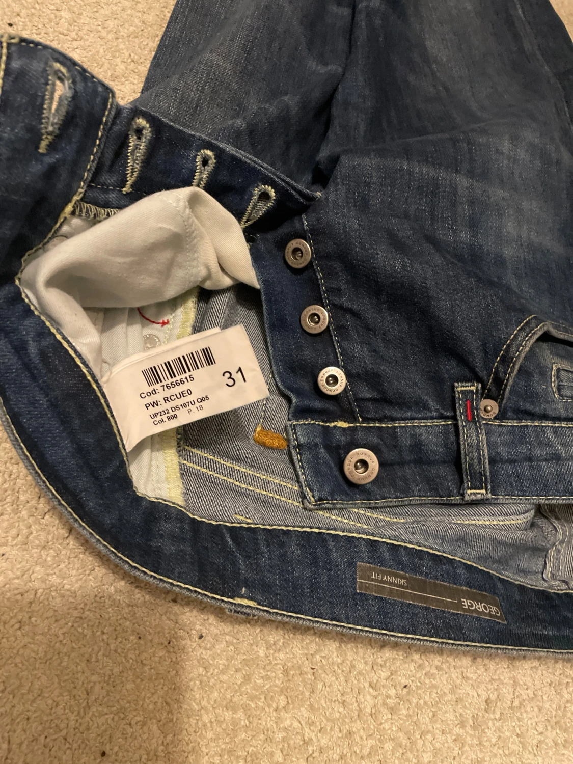 Dondup blå jeans, skinny fit, stl 31 - 2