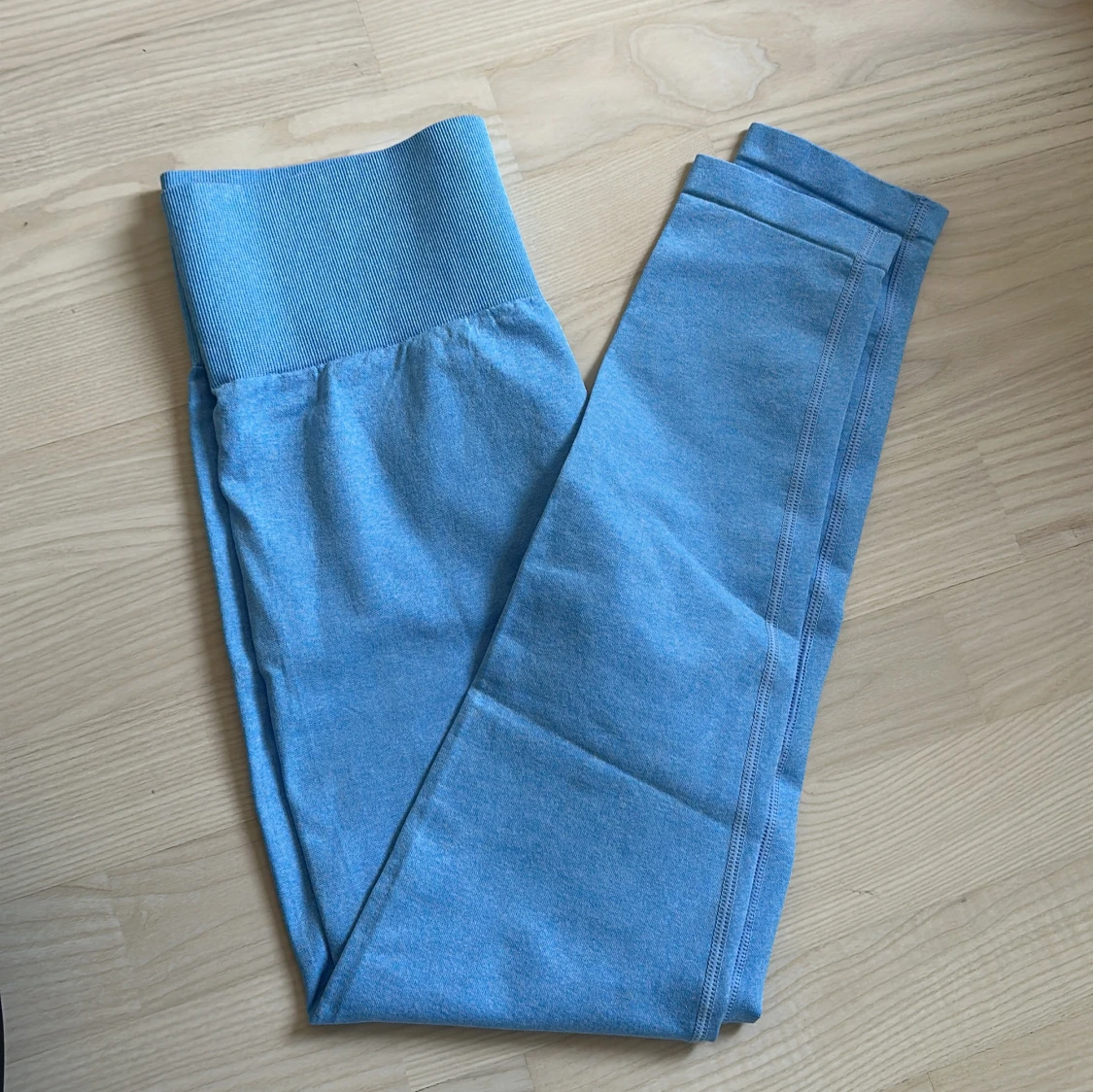 Blå seamless leggings