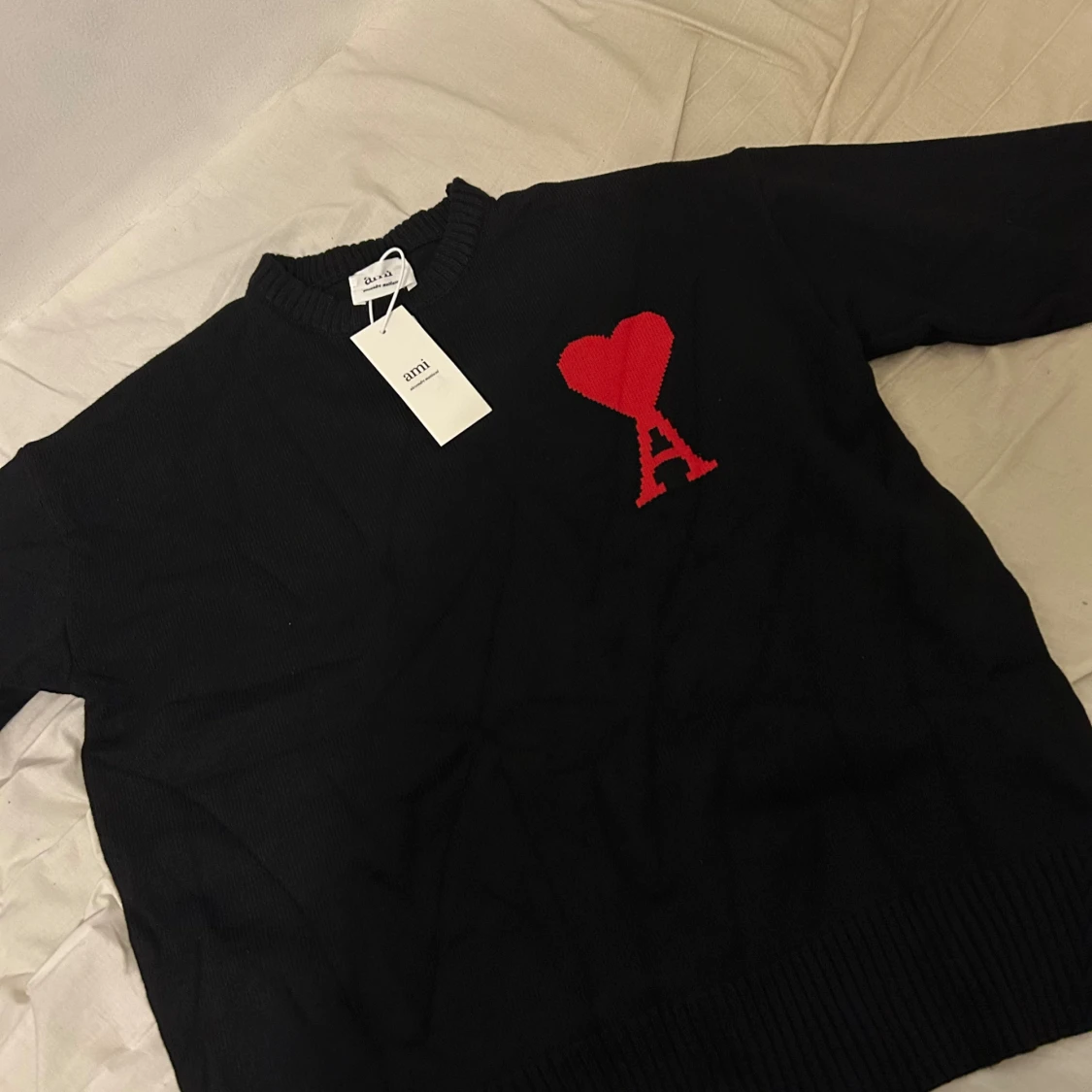 Svart stickad tröja från Ami Paris - 1
