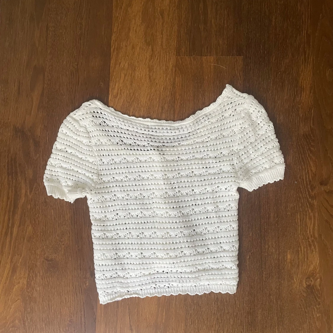 Vit stickad blus från Amisu - 1