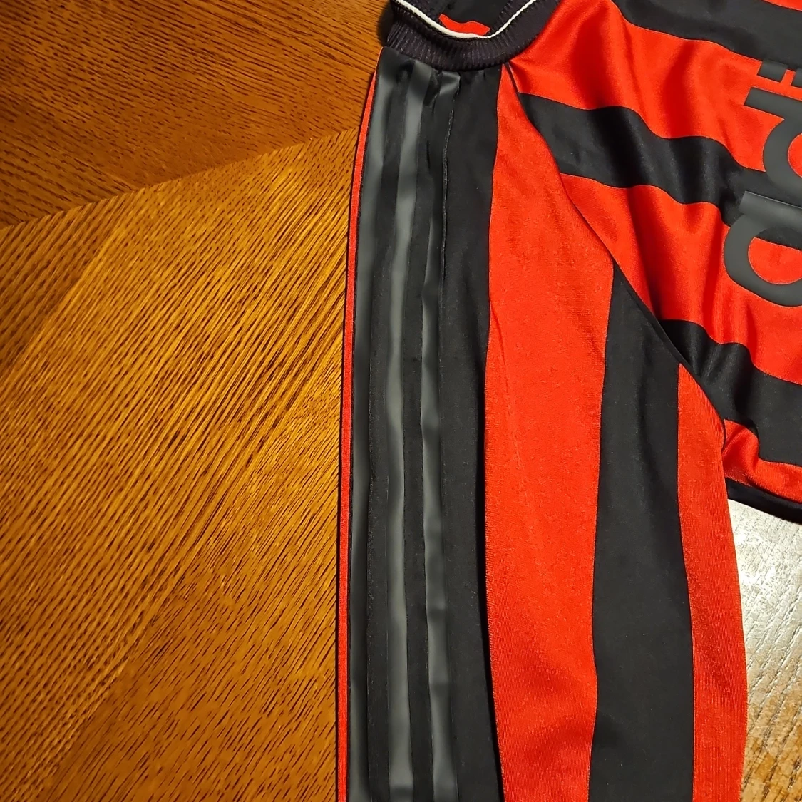 Randig långärmad Adidas fotbollströja - 3