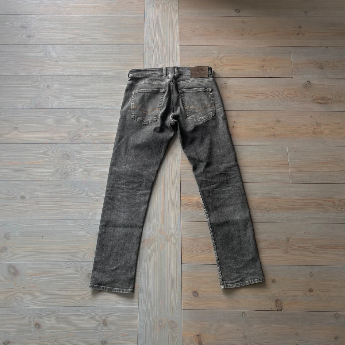 Gråa Replay Grover straight fit jeans - 3