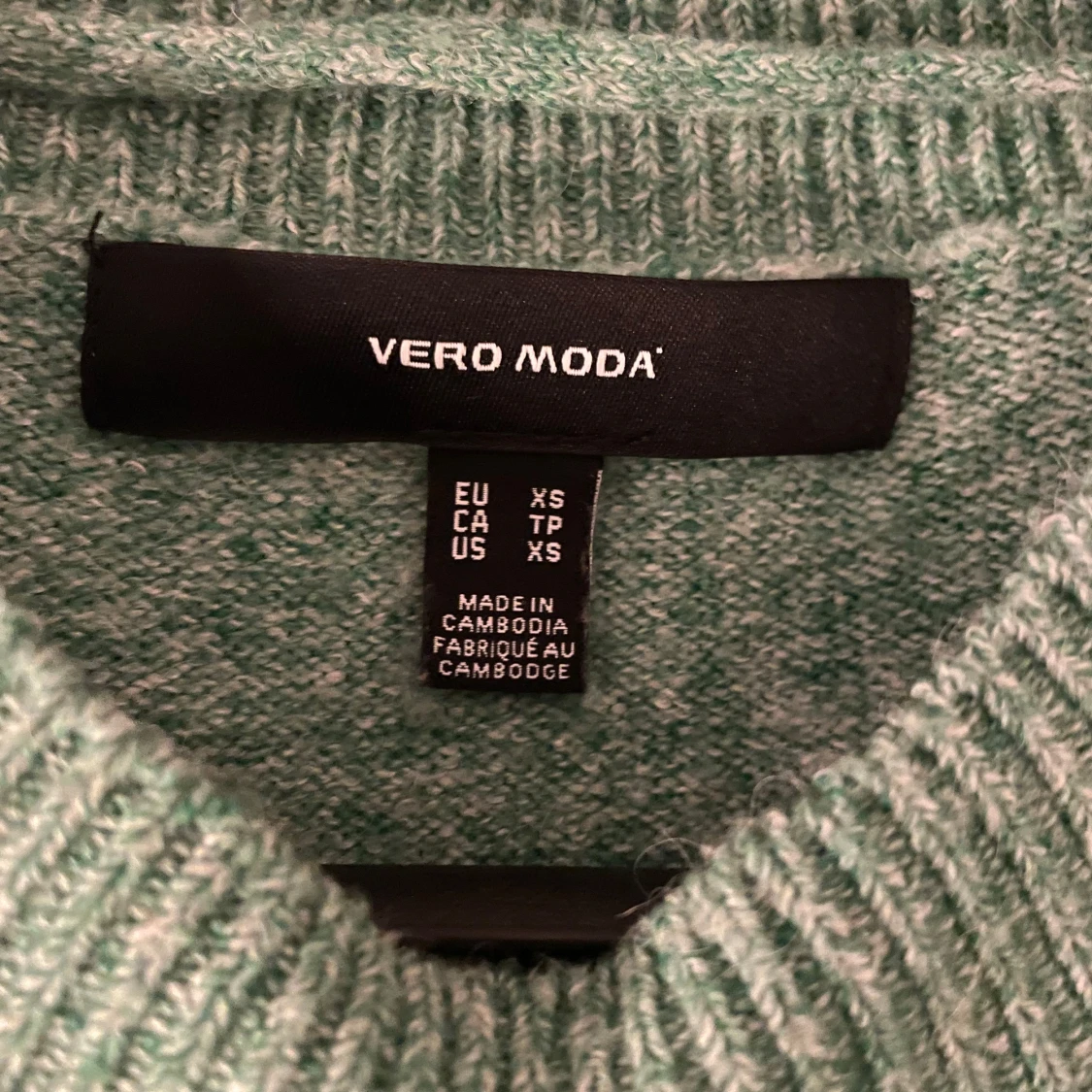 Blå och grön stickad tröja Vero Moda - 1