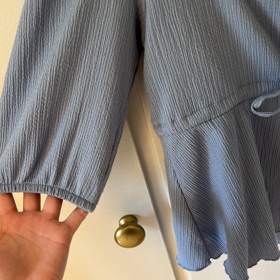 Blå blus med knyt från lager 157 - 2