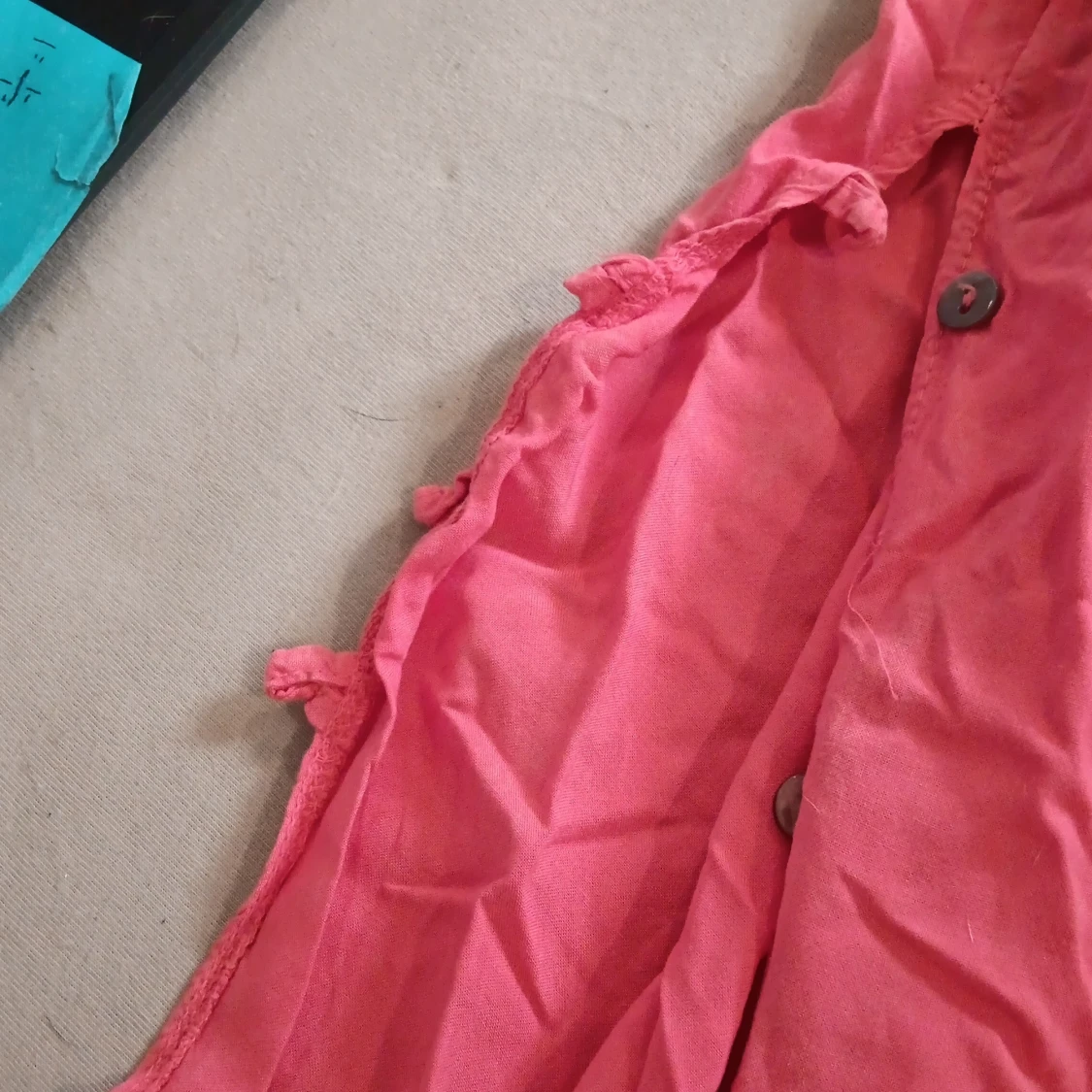 Röda vida linnebyxor från Cantik - 3