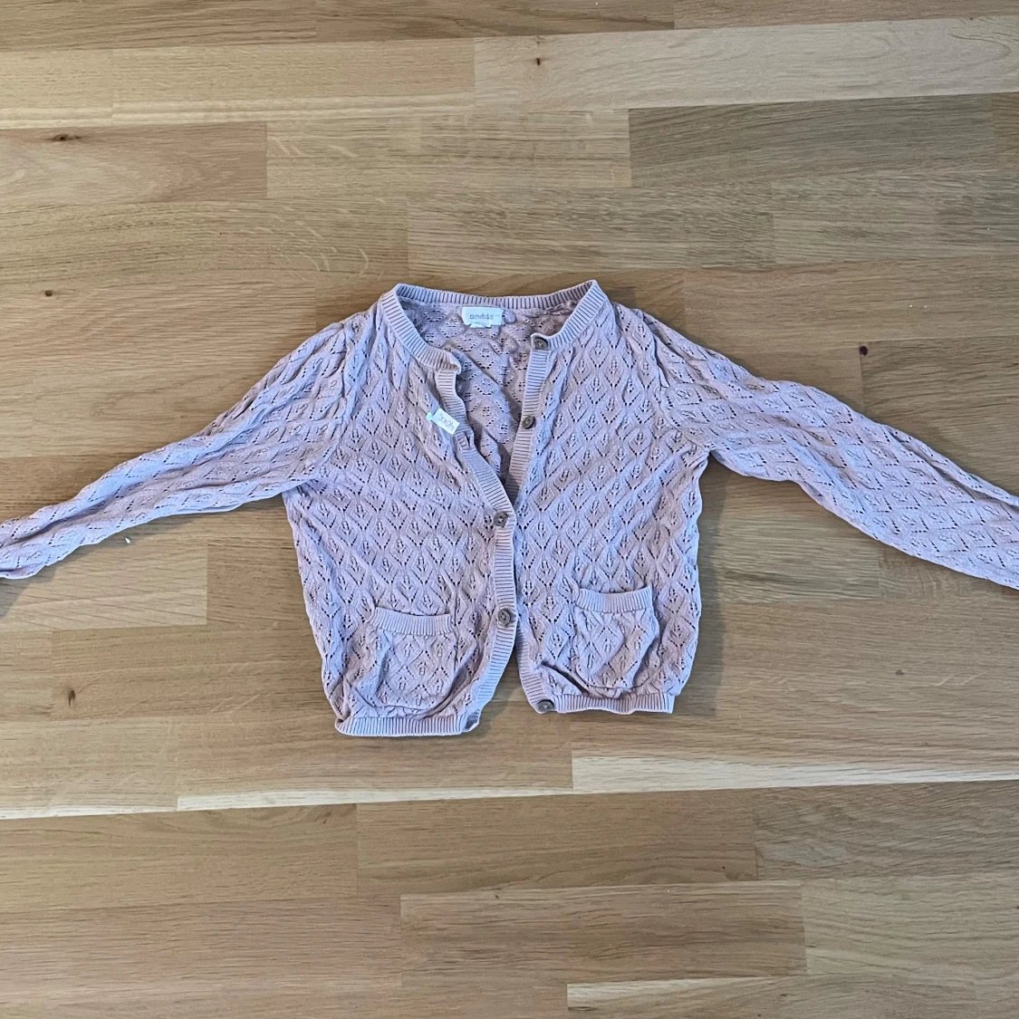 Ljusrosa kofta från Newbie i bomull