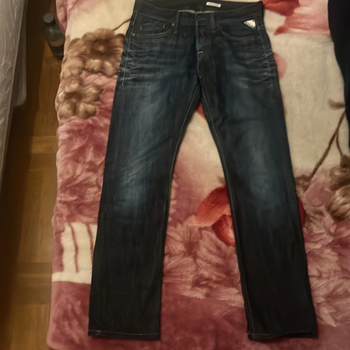 Replay mörkblå jeans straight fit
