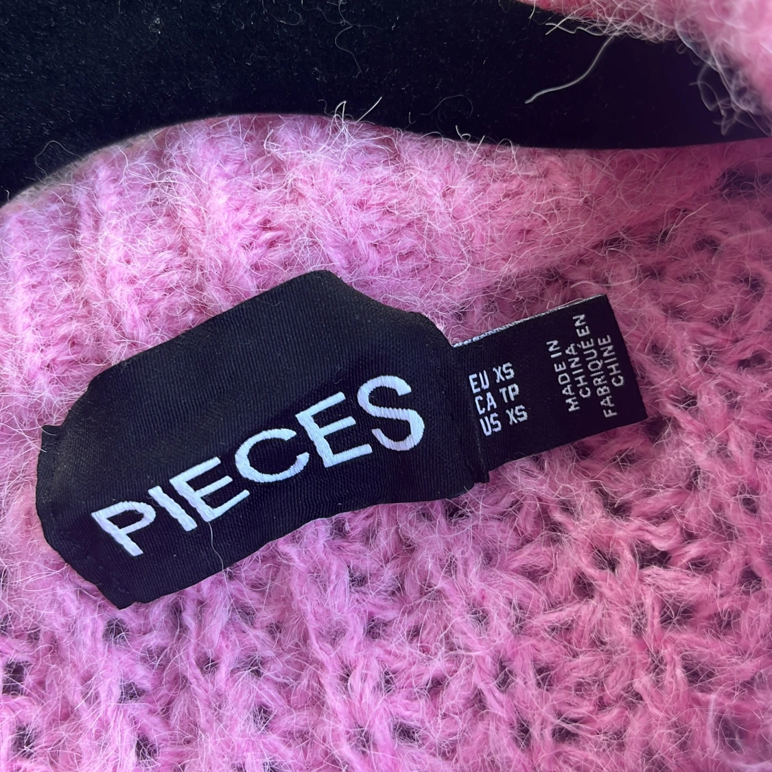 Rosa stickad tröja från Pieces - 3