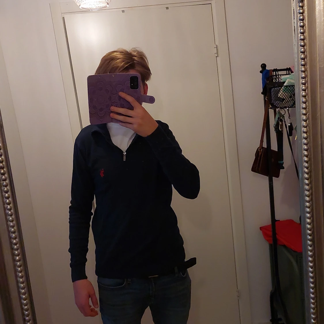 Mörkblå half zip från U.S. Polo Assn. - 2
