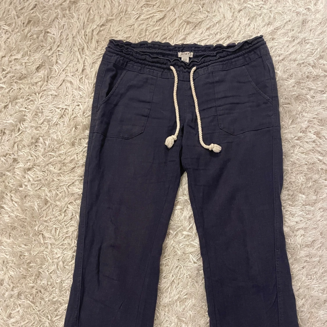 Marinblå roxy linnebyxor  - 1