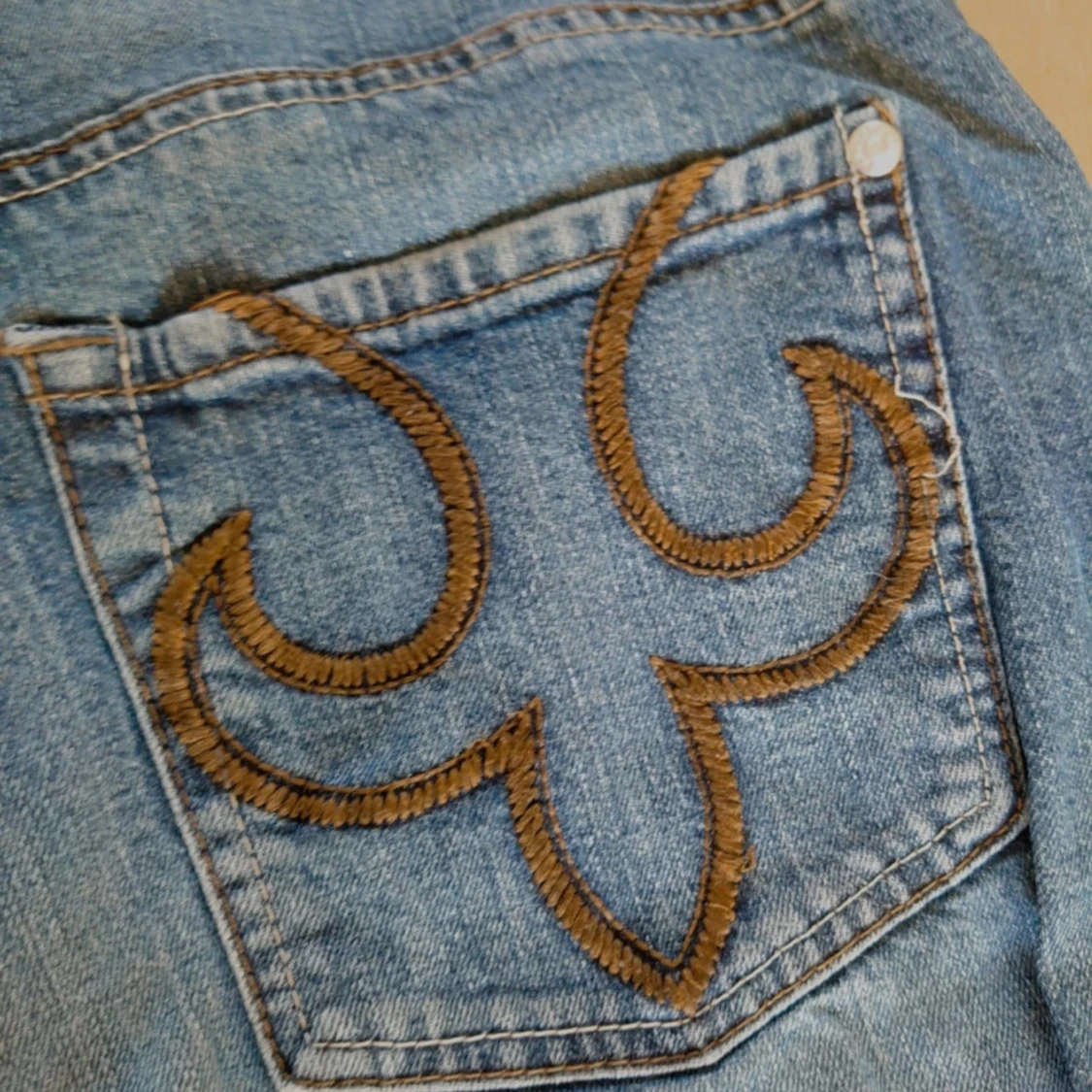 Blå jeans från Arizona med broderi, baggy - 1