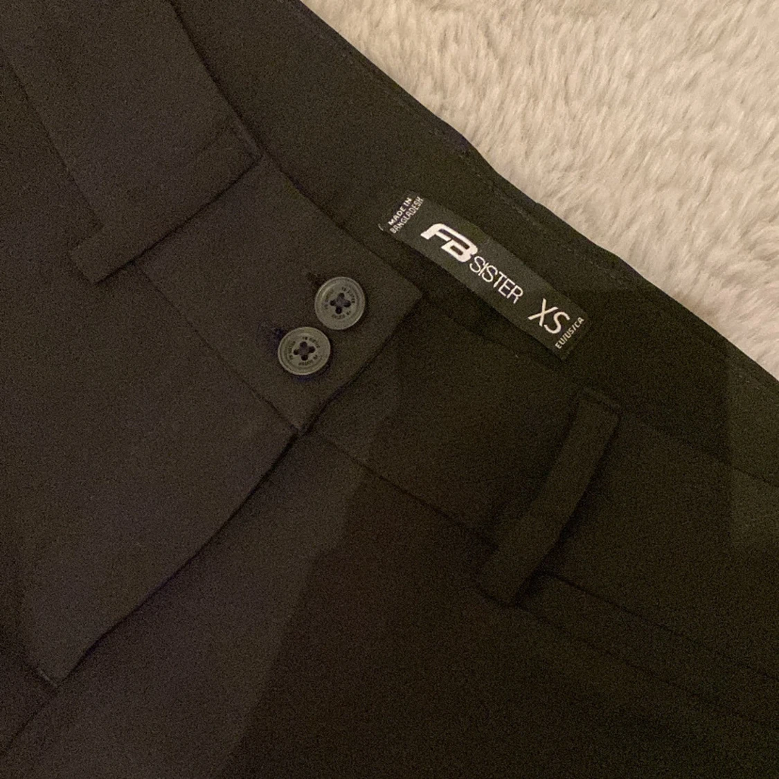 Svarta bootcut kostymbyxor XS - 4