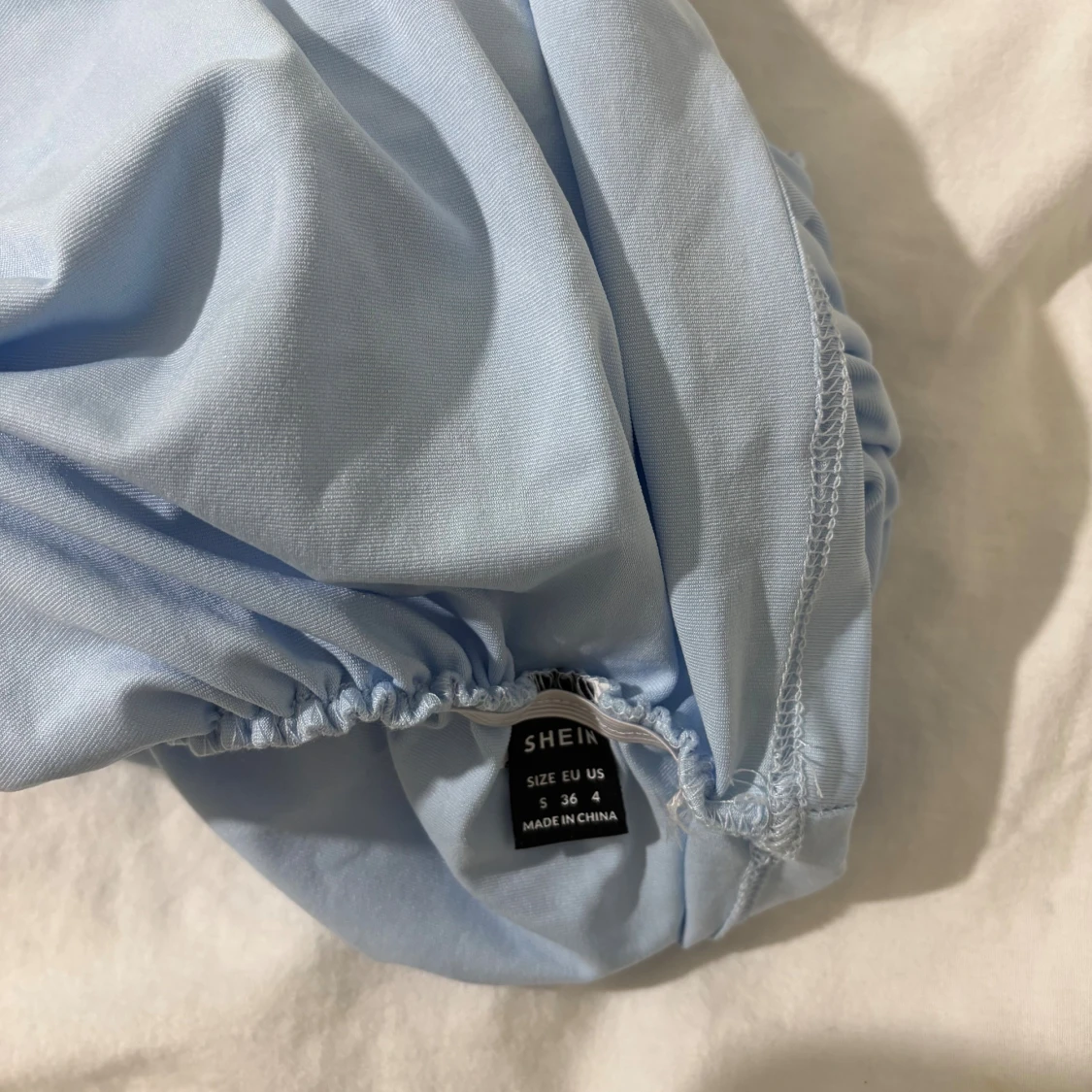 Ljusblå off shoulder topp - 1