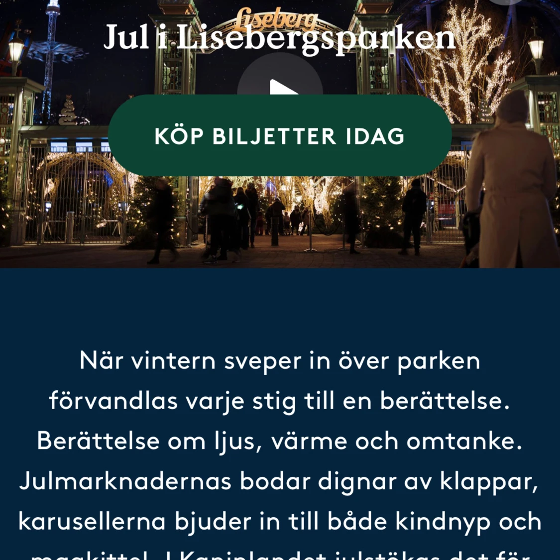 2x entré+åkpass (jul) Liseberg