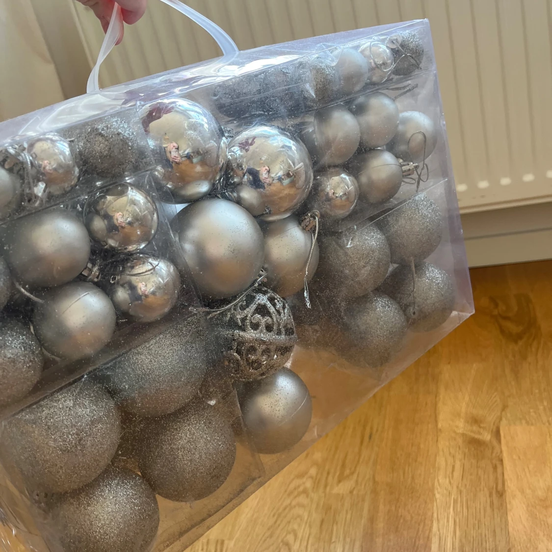 Silver julgranskulor set - 1