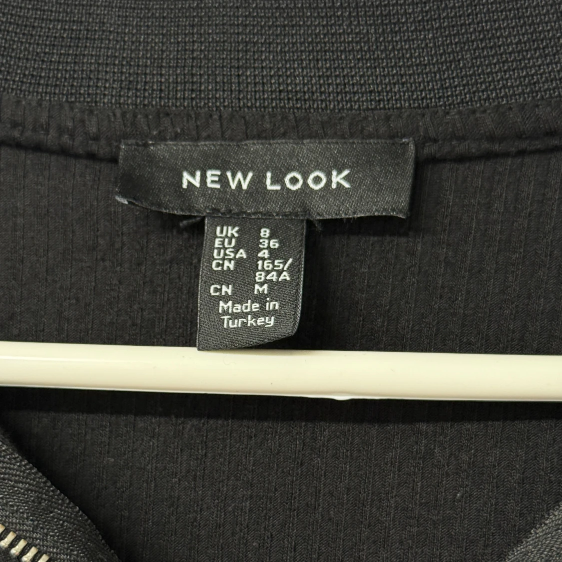 Svart ribbad långärmad polotopp från New Look - 2