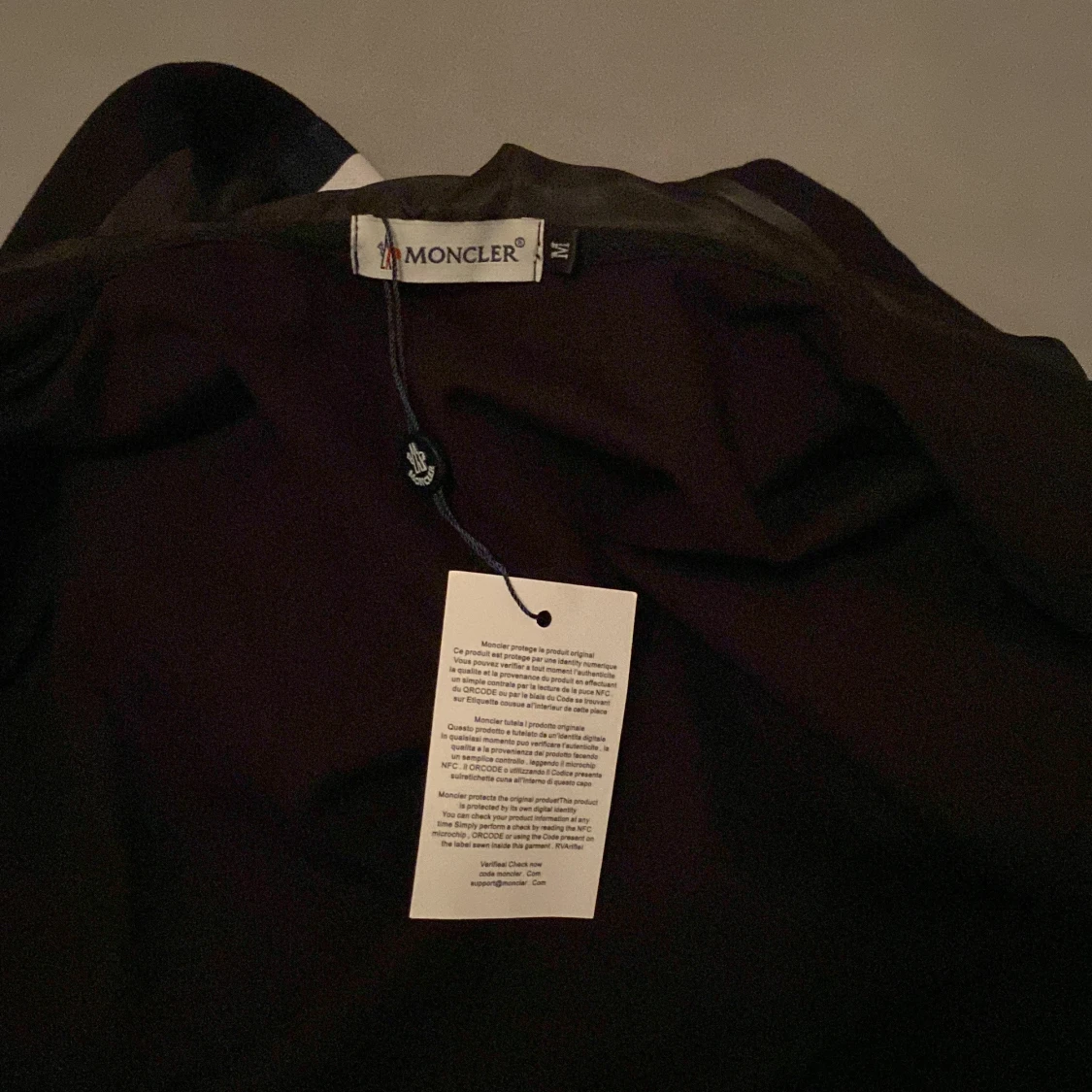 Svart Moncler hoodie med dragkedja - 3