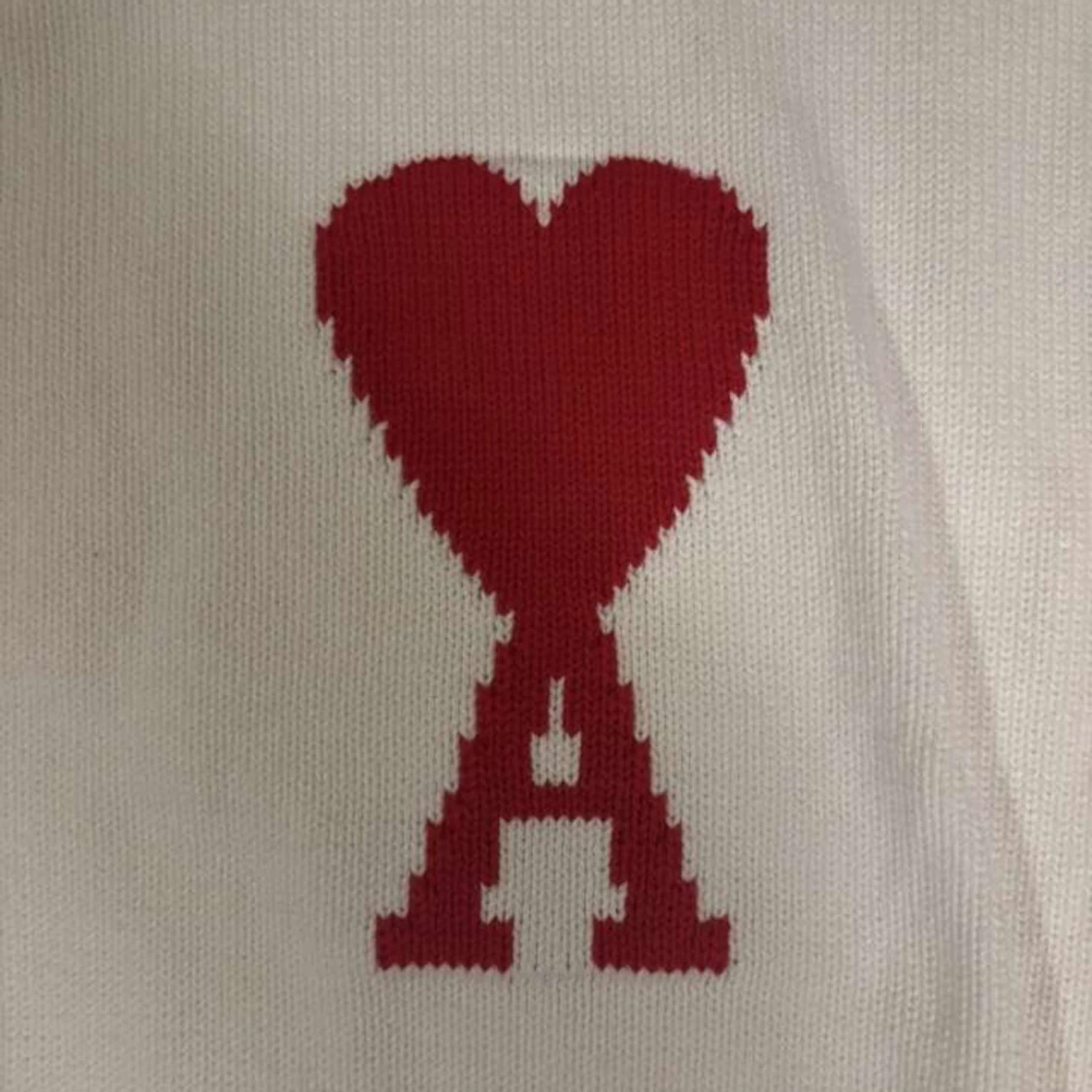 Vit stickad tröja från Ami Paris - 4