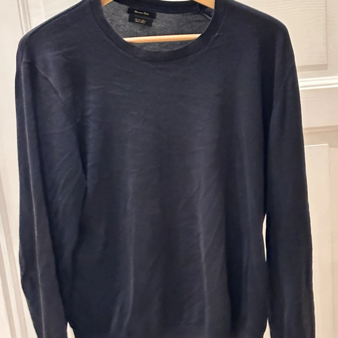 Mörkblå bomullströja Massimo Dutti