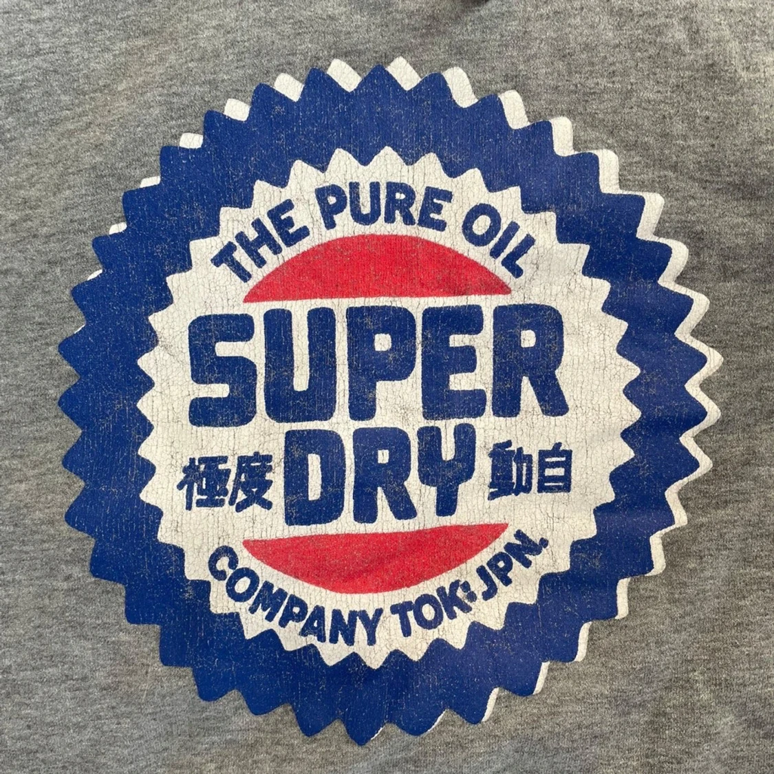 Grå hoodie från Superdry med tryck - 1