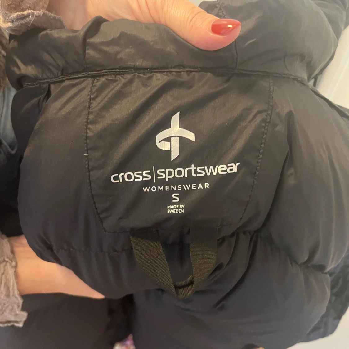 Svart lång dunjacka Cross Sportswear - 3