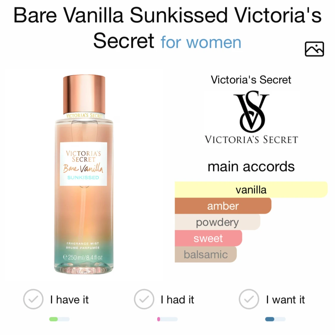 Bare Vanilla Sunkissed mist 250ml - 2