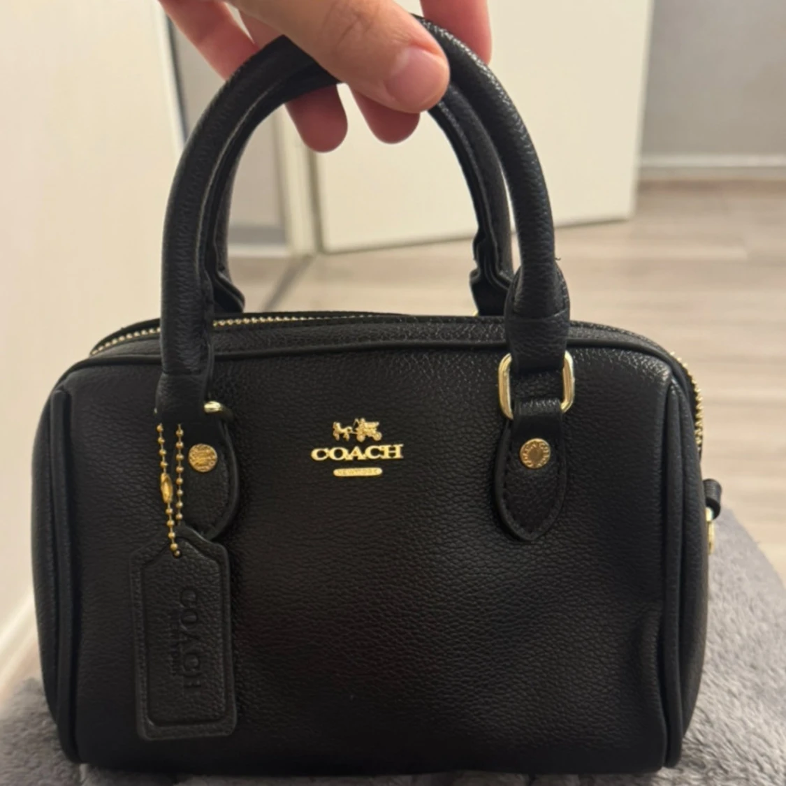 Coach svart handväska i skinn - 1
