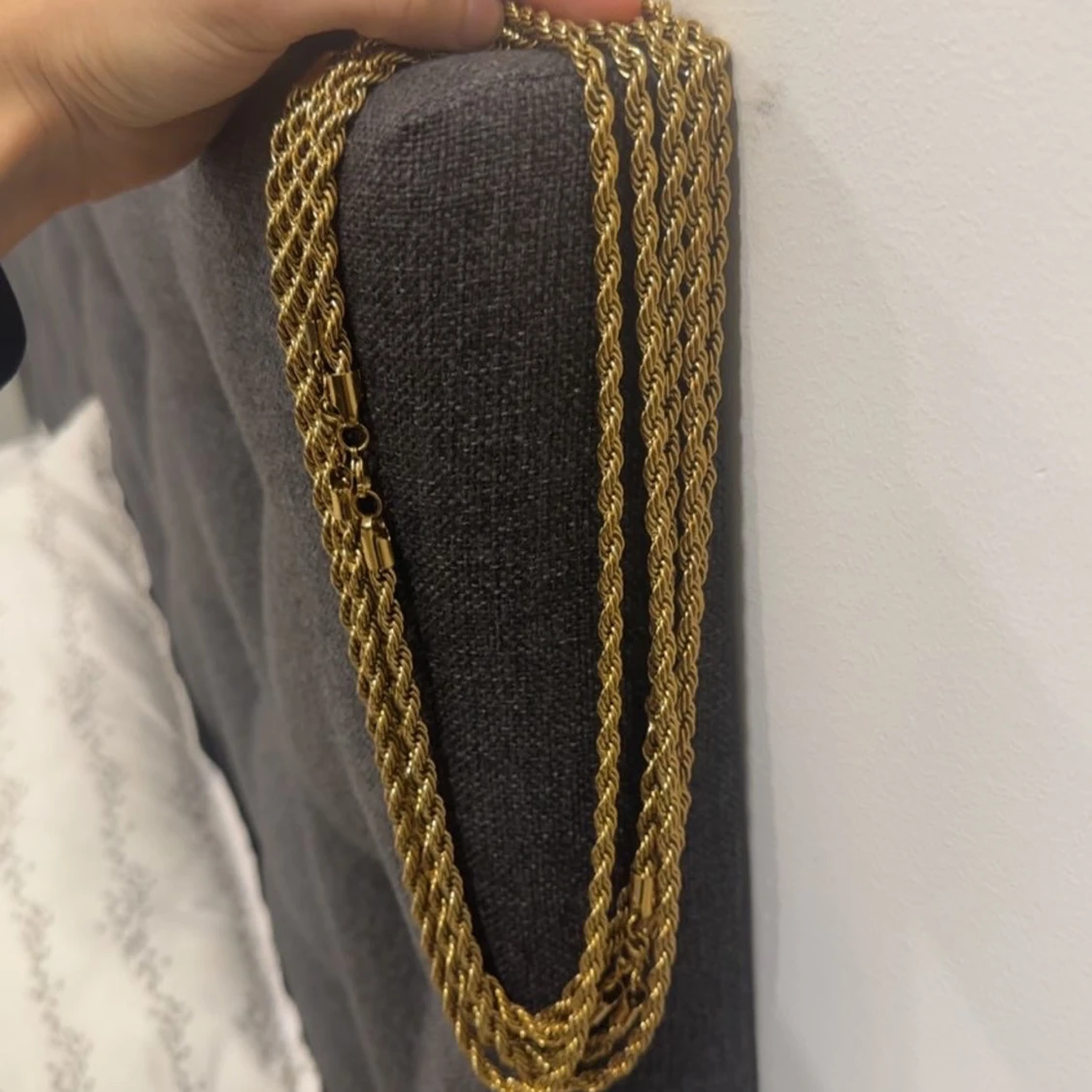 18k guldplatersd kedja 60cm,7mm