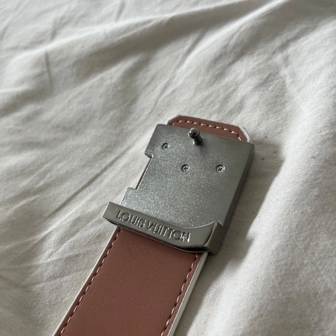 Vit rutigt Luviton bälte - 4