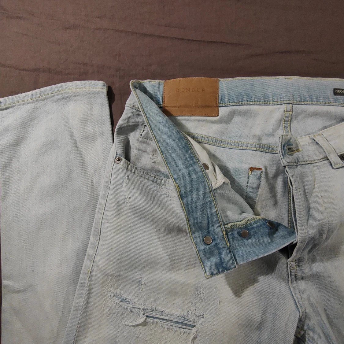 Ljusblå Dondup  Jeans med slitningar - 1