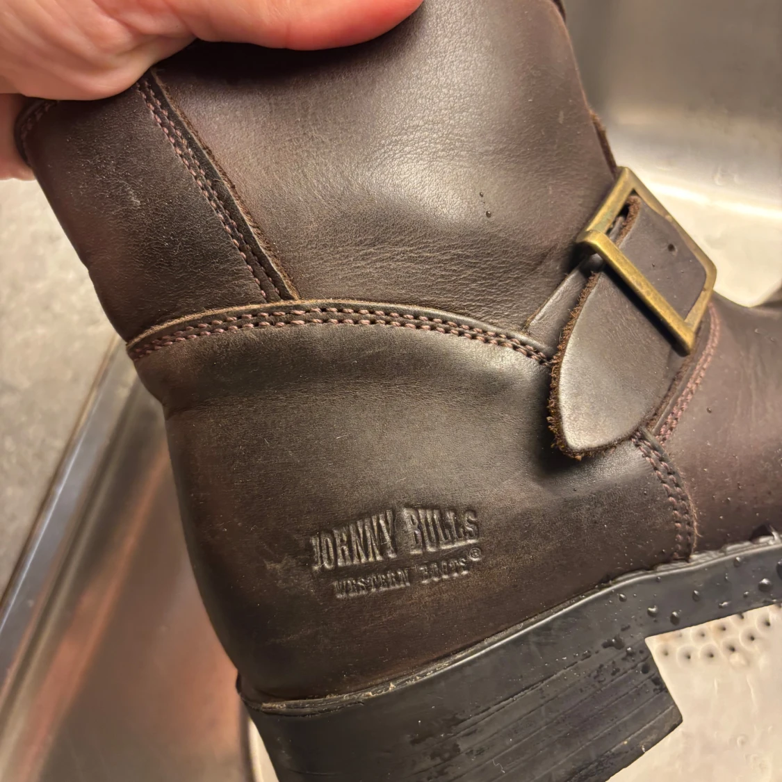 Johnny Bulls bruna boots i skinn - 2