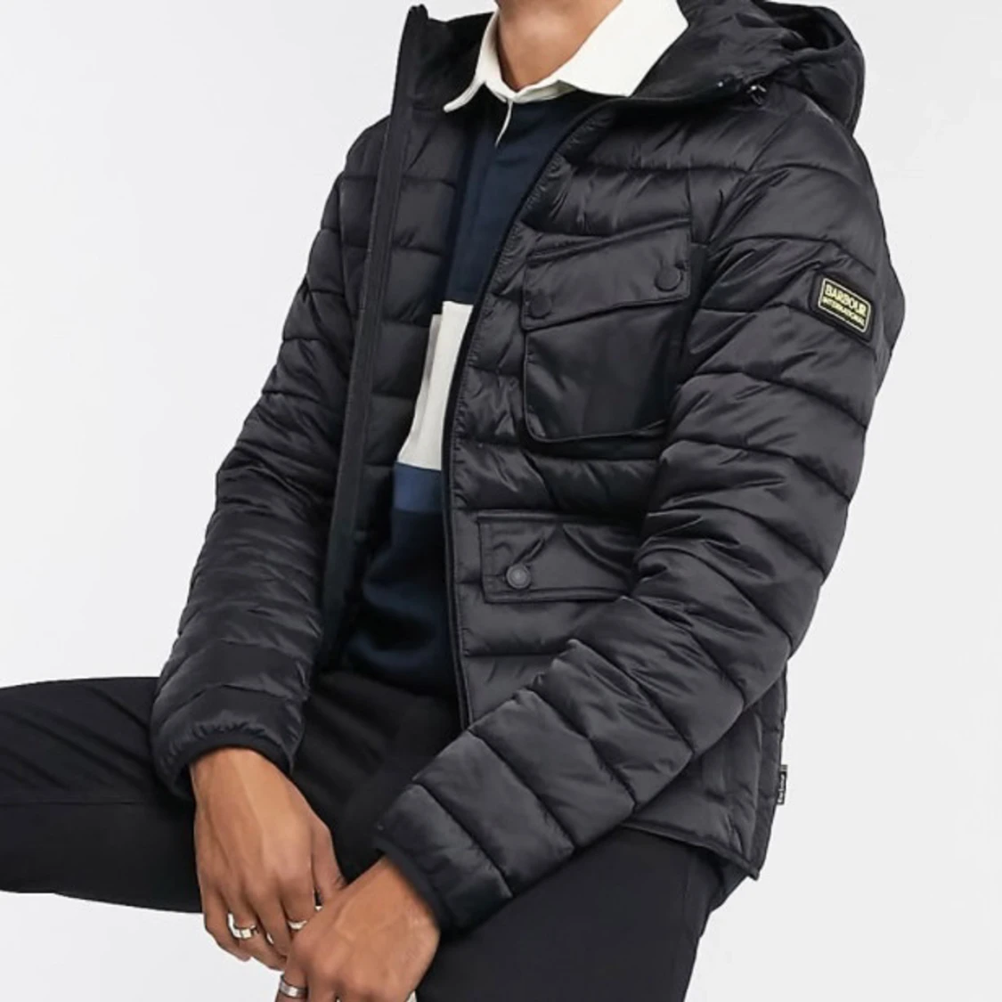  Barbour International Ouston Hooded Quilt Jacket  - 1