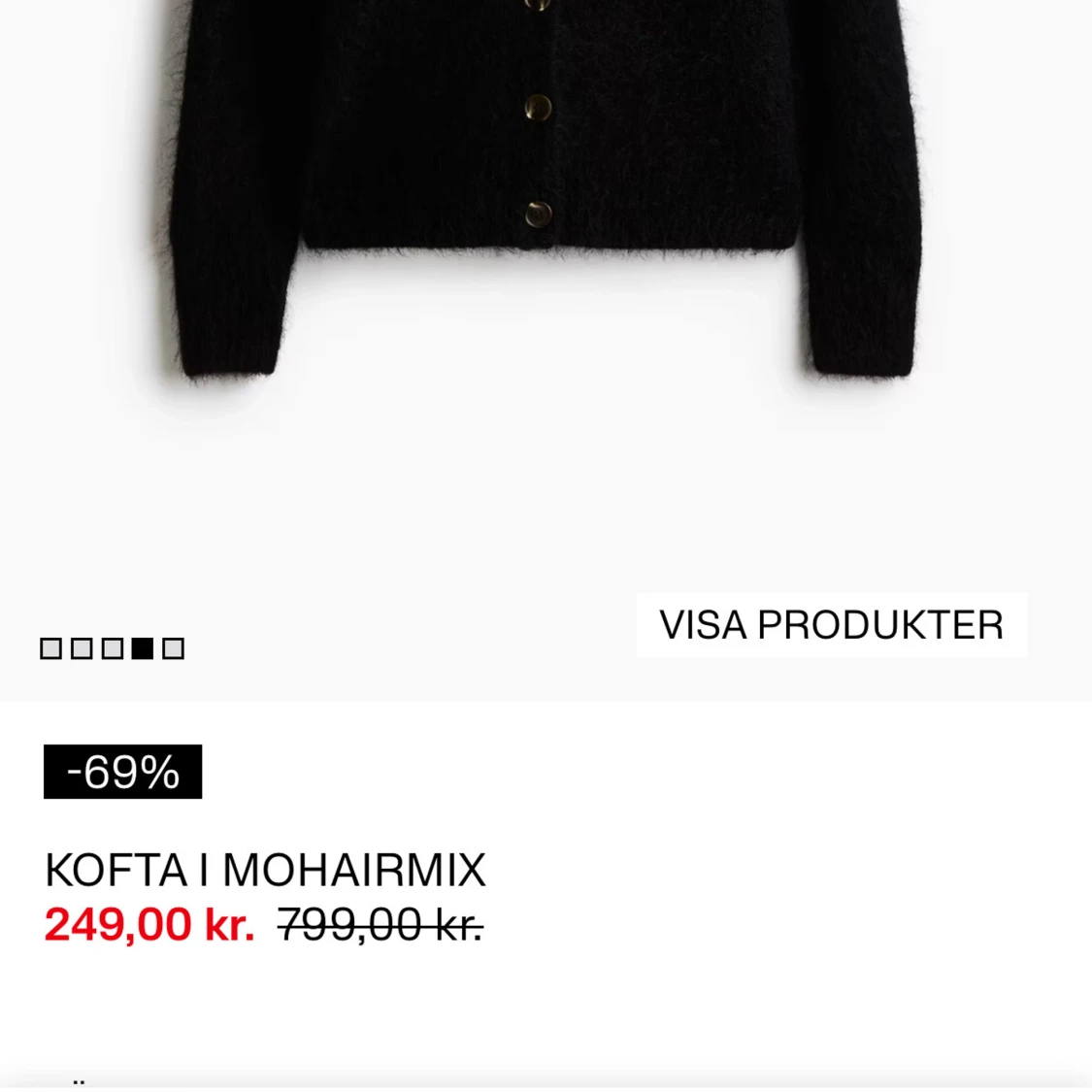 Svart mohairkofta från H&M  - 2