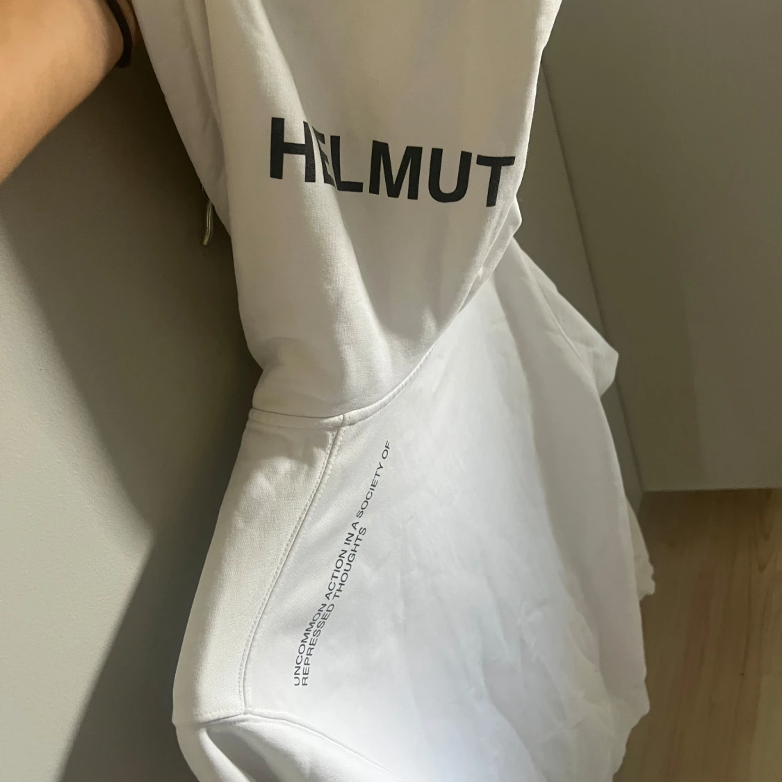 Vit hoodie från Helmut Lang - 2