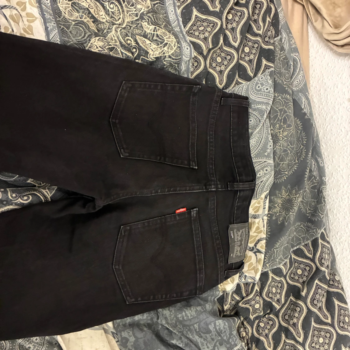 Levi's 512 ljusblå och svarta jeans - 2