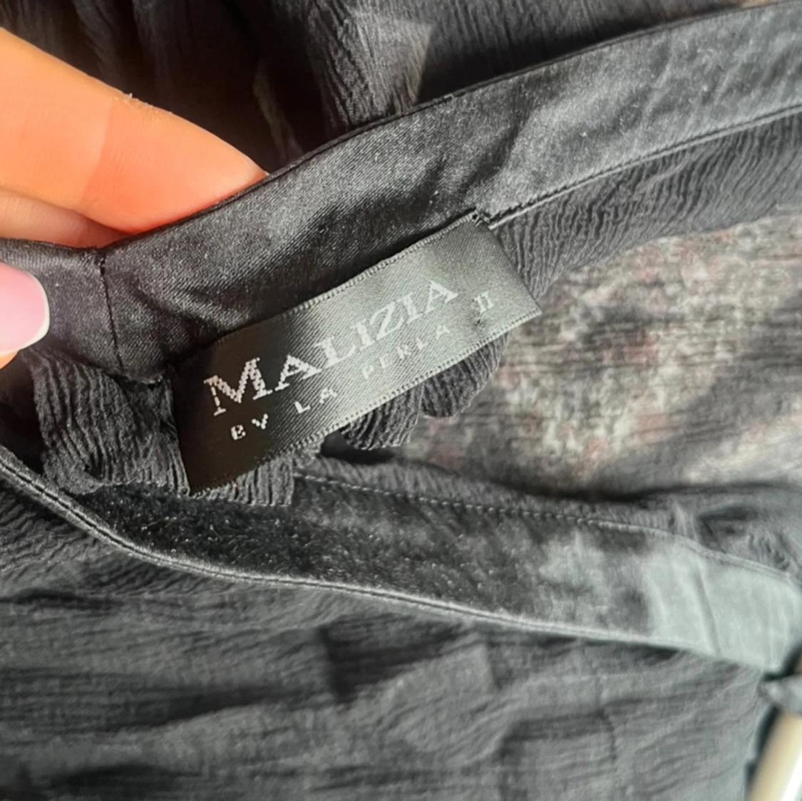 Svart transparent klänning linne topp/ nattlinne med spets - 4