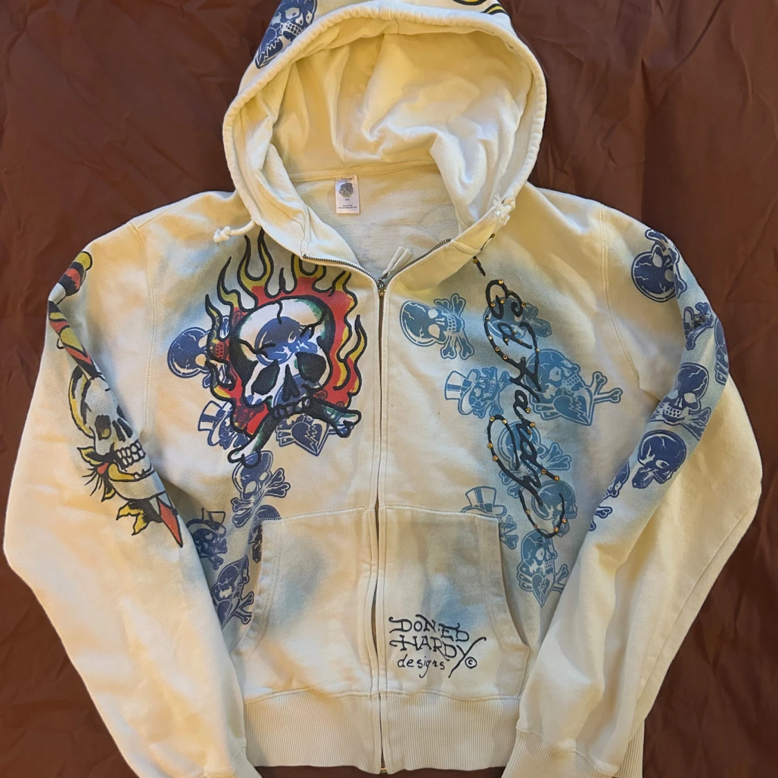 Cream Ed Hardy hoodie  - 1